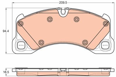 Pastiglie freno anteriore Volkswagen touareg 01/10>