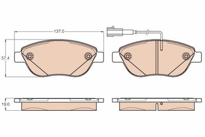 Pastiglie freno anteriore Fiat linea 09/08>