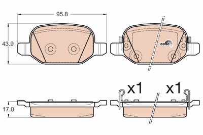 Pastiglie freno posteriore Fiat 500l 09/12>