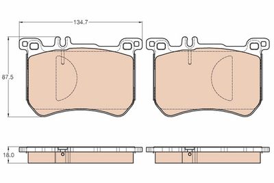 Pastiglie freno anteriore Mercedes SL350 12/11>