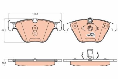 Pastiglie freno anteriore BMW BMW 1 Coupé , 3