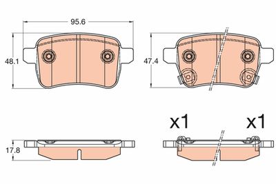 Pastiglie freno posteriore Fiat 500l