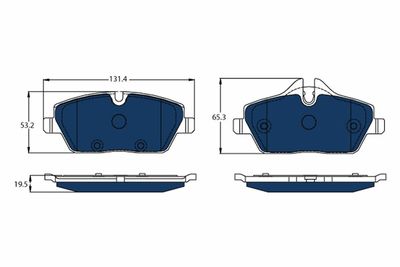 Pastiglie freno electric blue anteriore BMW I3