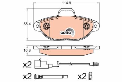 Pastiglie freno anteriore Ford (europe) ka 09/08>