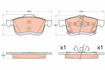 Pastiglie freno anteriore Fiat 500l 06/12>