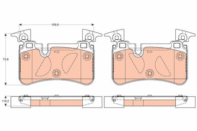 Pastiglie freno posteriore Mercedes C63 amg 08/07-01/14
