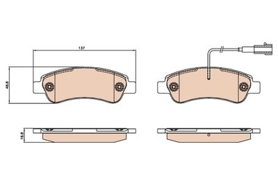 Pastiglie freno posteriore Fiat Ducato 2007 >> Citroën jumper box, jum