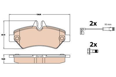 Pastiglie freno posteriore Mercedes-Benz Mercedes benz sprinter 3-