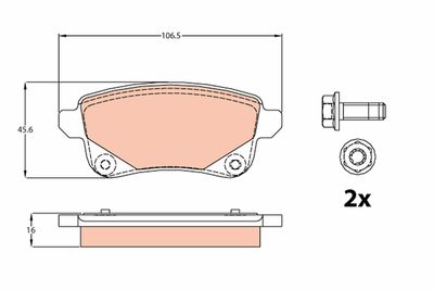 Pastiglie freno anteriore Toyota camry 07/01-11/06