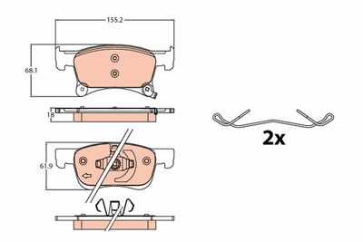 Pastiglie freno anteriore Opel, vauxhall Opel adam 2014 >>, Corsa
