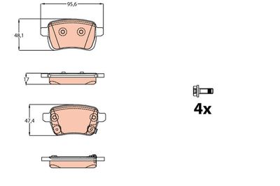 Pastiglie freno posteriore Opel, vauxhall Opel adam 2014 >>, Corsa