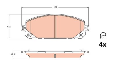 Pastiglie freno anteriore Jeep Jeep cherokee 2013 >>