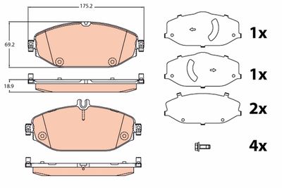 Pastiglie freno anteriore Mercedes-Benz Mercedes benz c-class 201