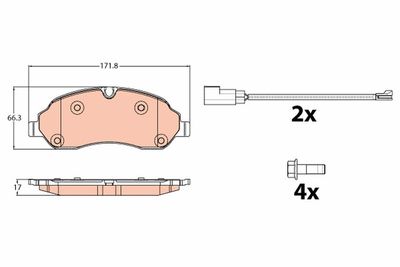 Pastiglie freno anteriore Ford Ford Transit 2013 >>
