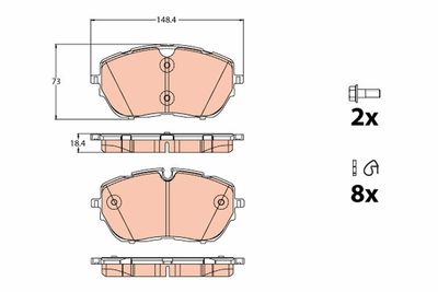 Pastiglie freno anteriore Peugeot Peugeot 308 II 2014 >>, 3