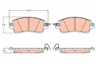Pastiglie freno anteriore Mazda Mazda 2 2014 >>