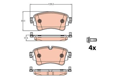 Pastiglie freno posteriore Audi, Audi - faw-aud A4 2015 >>, A4 allro