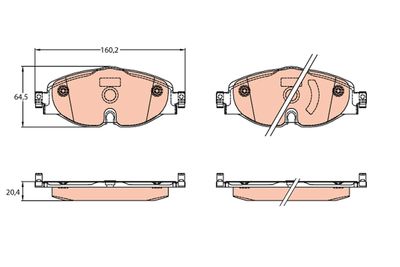 Pastiglie freno anteriore Volkswagen Volkswagen Caddy alltrack