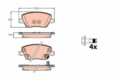 Pastiglie freno anteriore Fiat Fiat Tipo 2VOLUMI/3VOLUMI