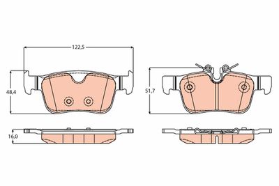 Pastiglie freno posteriore Volvo Volvo S90 II, V90 II es