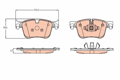 Pastiglie freno anteriore DS, Peugeot DS DS7 crossback/ peuge