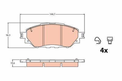 Pastiglie freno anteriore Toyota Toyota hilux VIII picku