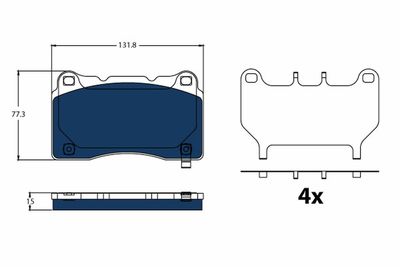 Pastiglie freno electric blue anteriore Tesla Tesla model s , m