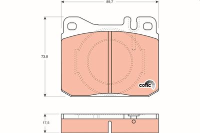 Pastiglie freno anteriore Mercedes s-class 1980 1984