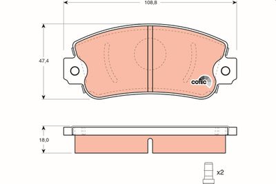 Pastiglie freno anteriore Fiat PANDA-UNO-Y10 con segnala 1985 1988