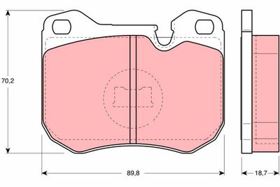 Pastiglie freno anteriore Porsche 924 1981 1984