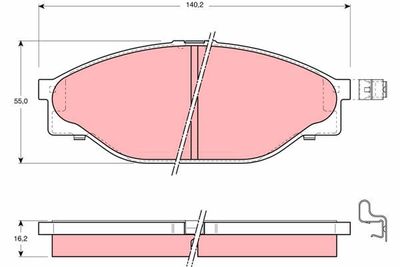 Pastiglie freno anteriore Toyota hilux pickup 2002 2004