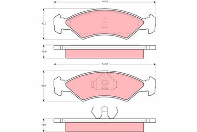 Pastiglie freno anteriore Ford Fiesta box 1983 1989