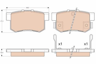 Pastiglie freno posteriore Honda civic VI hatchback 2001 2005