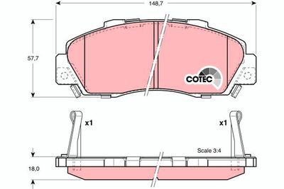 Pastiglie freno anteriore Honda cr-v I 1999 2002