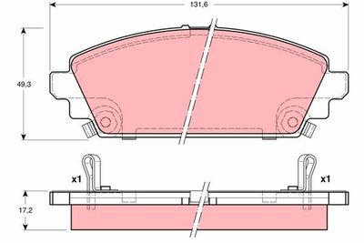 Pastiglie freno anteriore Honda civic VI hatchback 2002 2005