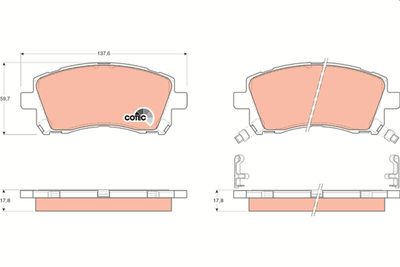 Pastiglie freno anteriore Subaru impreza saloon 2002 2005