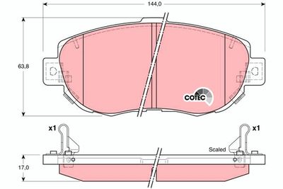 Pastiglie freno anteriore Toyota altezza gita 2001 ->