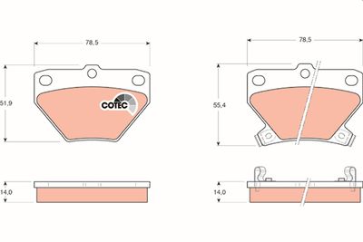 Pastiglie freno posteriore Toyota Yaris/verso -corolla salo 2004 ->