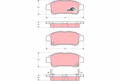 Pastiglie freno posteriore Toyota isis 2004 ->