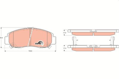 Pastiglie freno anteriore Honda odyssey 2003 ->