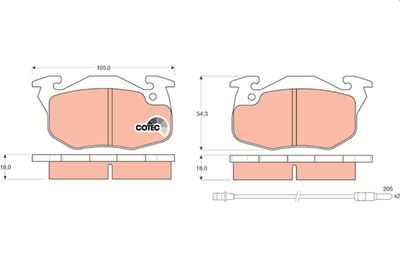 Pastiglie freno anteriore Peugeot 106 II/ saxo t.t 1987 2003
