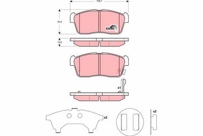 Pastiglie freno anteriore Suzuki ignis II 2003 ->