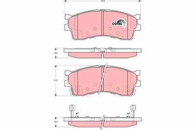 Pastiglie freno anteriore Kia shuma 2001 2001