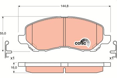 Pastiglie freno anteriore Dodge caliber 2006 ->