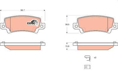 Pastiglie freno posteriore Toyota corolla 2003 ->