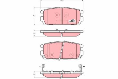 Pastiglie freno posteriore Hyundai terracan 2001 2003