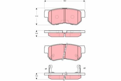 Pastiglie freno posteriore Hyundai santa fô 2001 ->