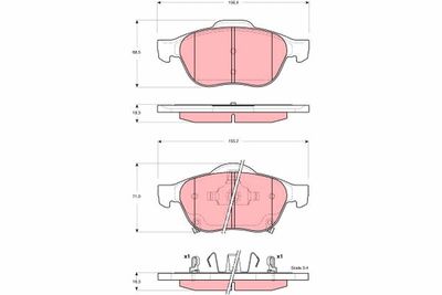 Pastiglie freno anteriore Toyota avensis 2000 2003