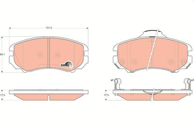 Pastiglie freno anteriore Hyundai Coupé 1996 2002