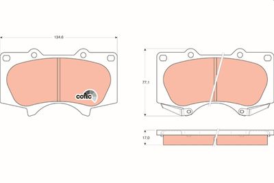 Pastiglie freno anteriore Toyota Land cruiser 2002 2004